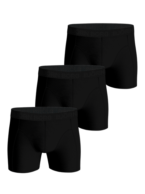 Björn Borg short 3-pack bamboo cotton blend boxer black on black men