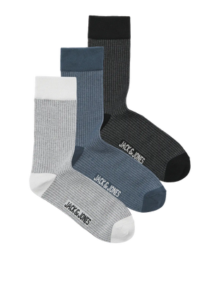 Jack & Jones sokken 3 paar jacbryan bird eye socks heren