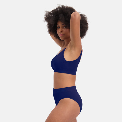 Bamboo Basics slip lot de 3 seamless knitted full brief bleu femmes