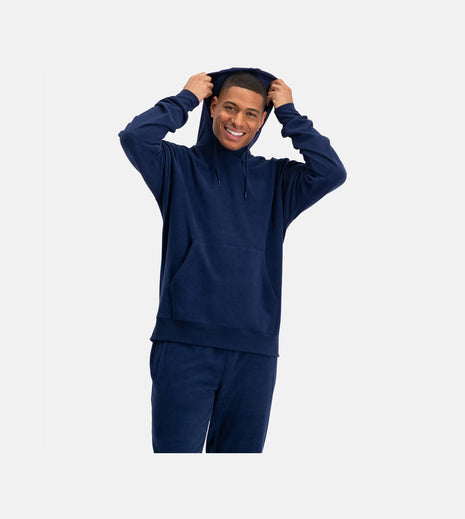 Bamboo Basics knitted hoodie blue heren