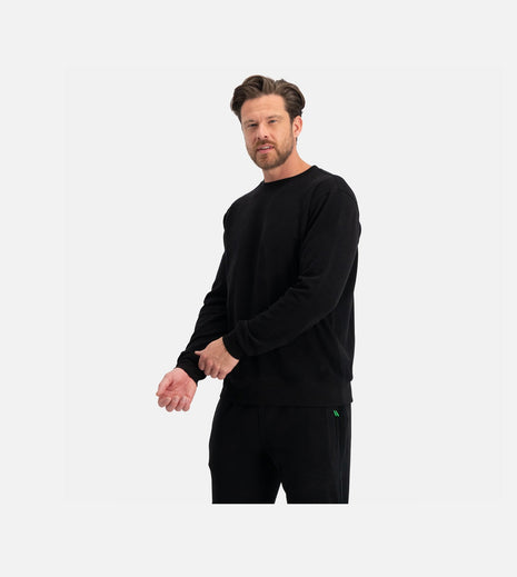 Bamboo Basics knitted sweater black heren