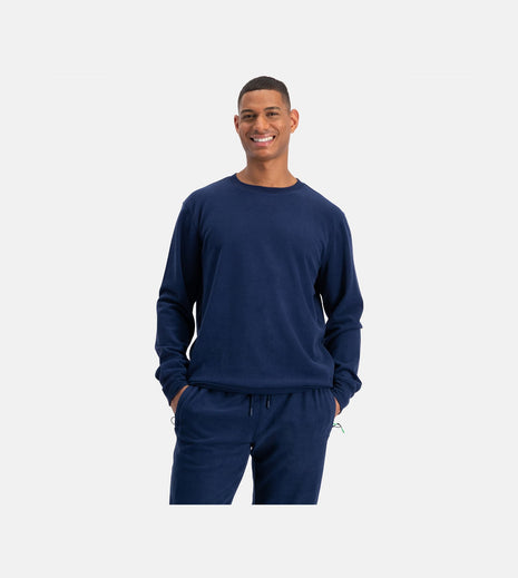 Bamboo Basics knitted sweater blue heren