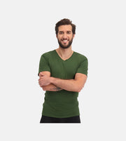 Bamboo Basics t-shirt v-neck 2 pack knitted v-neck t-shirt army men