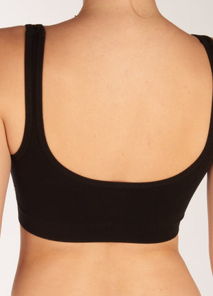 Bamboo Basics bh topje seamless knitted padded bra black dames