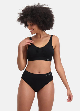 Bamboo Basics bh topje seamless knitted padded bra black dames