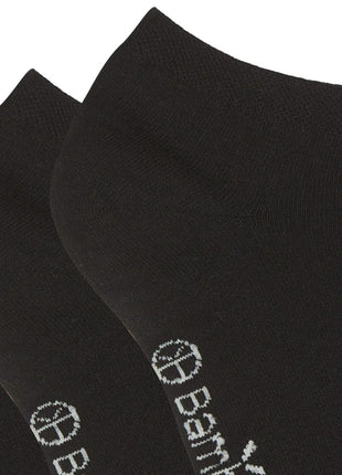 Bamboo Basics enkelsokken 3 paar knitted sneaker socks black unisex