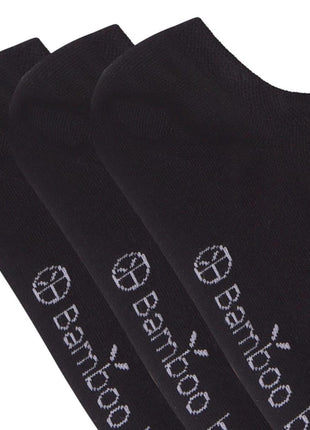 Bamboo Basics kousenvoetjes 3 paar knitted footies black unisex
