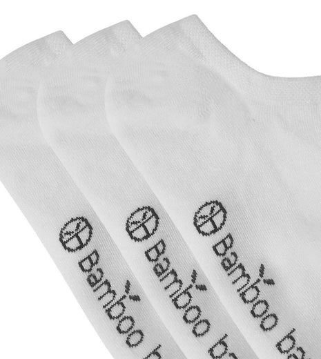 Bamboo Basics kousenvoetjes 3 paar knitted footies white unisex