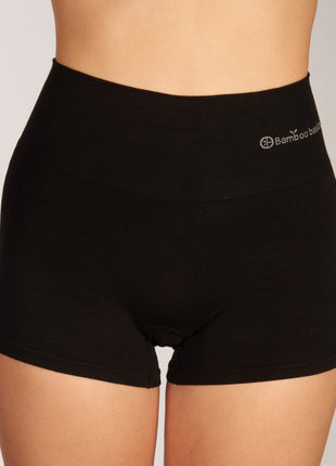 Bamboo Basics short 2 pack seamless knitted light control boxershort black dames