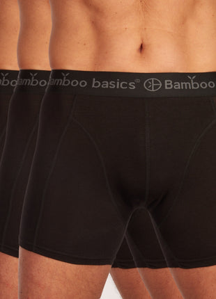 Bamboo Basics short 3 pack knitted boxershorts black heren