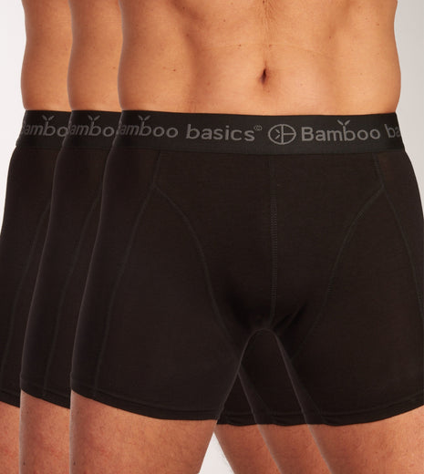 Bamboo Basics short 3 pack knitted boxershorts black heren