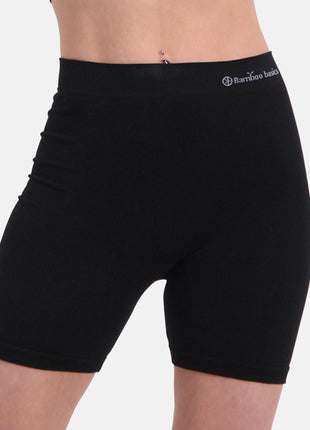 Bamboo Basics short seamless knitted biker short black dames