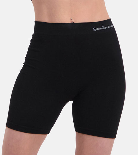 Bamboo Basics short seamless knitted biker short black dames