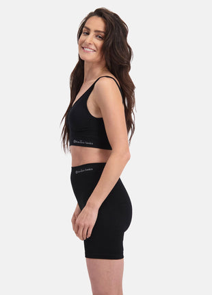 Bamboo Basics short seamless knitted biker short black dames