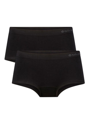 Bamboo Basics slip 2 pack seamless knitted hipster black dames