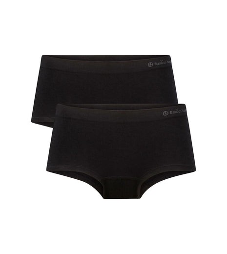 Bamboo Basics slip 2 pack seamless knitted hipster black dames