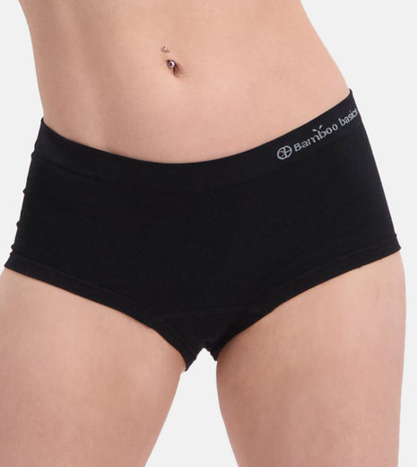 Bamboo Basics slip 2 pack seamless knitted hipster black dames