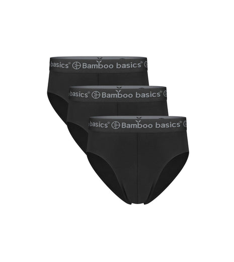 Bamboo Basics slip 3 pack knitted brief black heren