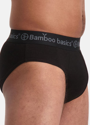 Bamboo Basics slip 3 pack knitted brief black heren