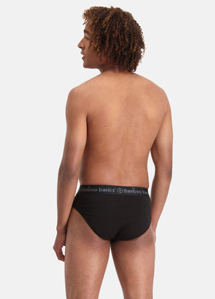 Bamboo Basics slip 3 pack knitted brief black heren