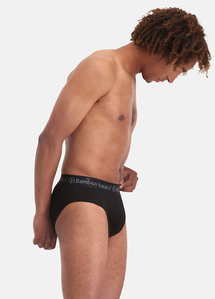 Bamboo Basics slip 3 pack knitted brief black heren