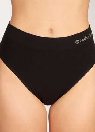 Bamboo Basics slip 3 pack seamless knitted full brief black dames