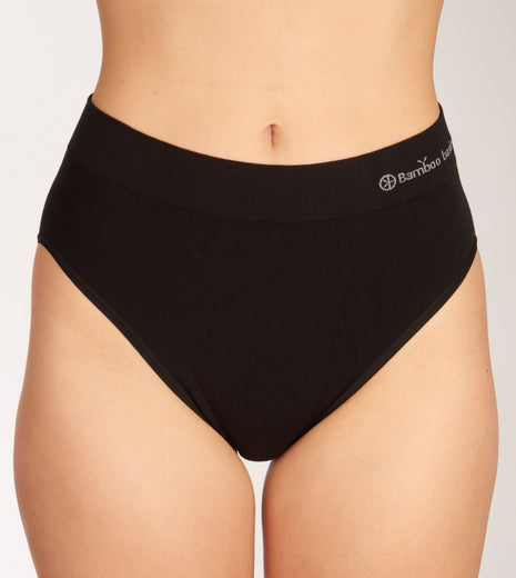 Bamboo Basics slip 3 pack seamless knitted full brief black dames