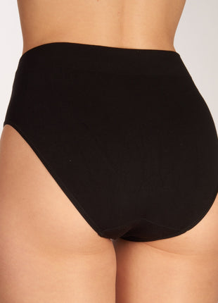 Bamboo Basics slip 3 pack seamless knitted full brief black dames