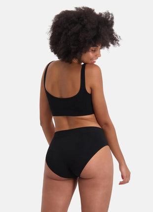 Bamboo Basics slip 3 pack seamless knitted full brief black dames