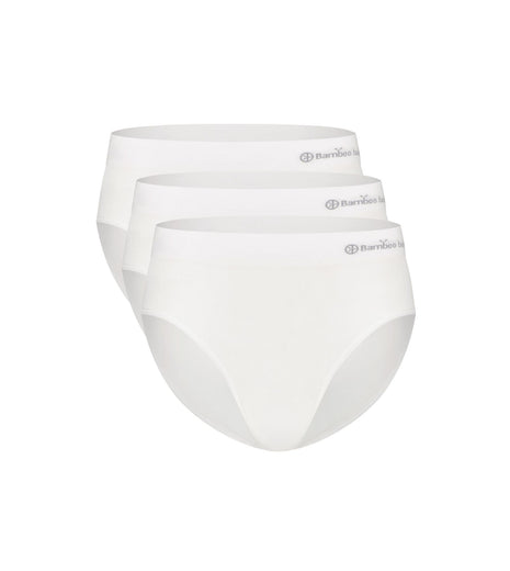 Bamboo Basics slip 3 pack seamless knitted full brief white dames