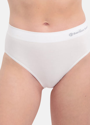 Bamboo Basics slip 3 pack seamless knitted full brief white dames
