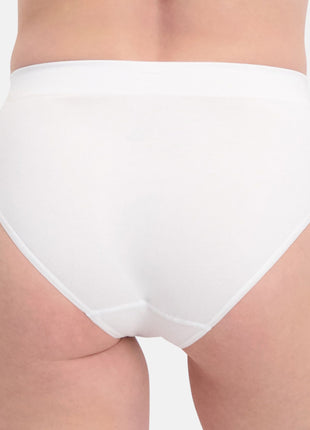 Bamboo Basics slip 3 pack seamless knitted full brief white dames