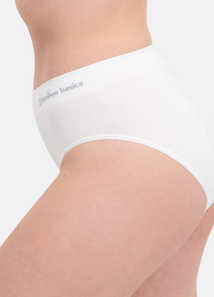 Bamboo Basics slip 3 pack seamless knitted full brief white dames