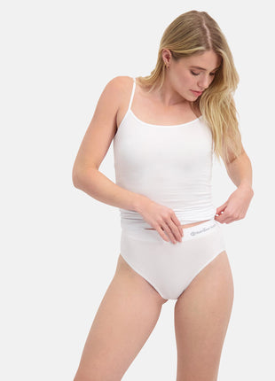 Bamboo Basics slip 3 pack seamless knitted full brief white dames