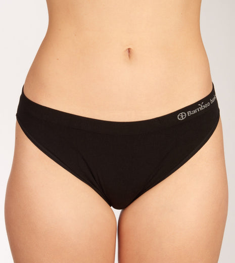 Bamboo Basics slip 3 pack seamless knitted taille slip black dames