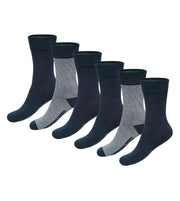 Bamboo Basics chaussettes 6 paires knitted anklet socks navy print unisex