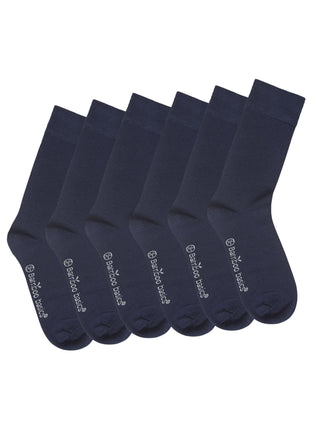 Bamboo Basics sokken 6 paar knitted anklet socks navy unisex