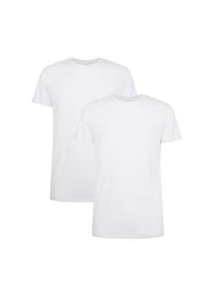 Bamboo Basics t-shirt ronde hals 2 pack knitted r-neck t-shirt optical white heren
