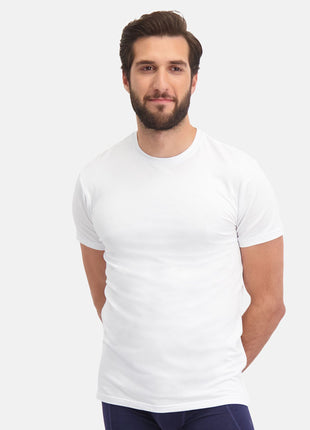 Bamboo Basics t-shirt ronde hals 2 pack knitted r-neck t-shirt optical white heren