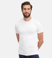 Bamboo Basics t-shirt round neck 2 pack knitted r-neck t-shirt optical white men