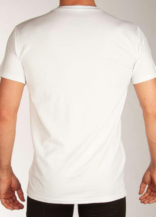 Bamboo Basics t-shirt v-hals 2 pack knitted v-neck t-shirt optical white heren