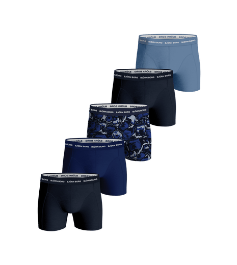 Björn Borg short 5 pack cotton stretch boxer blue heren