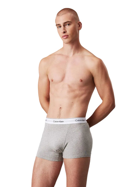 Calvin Klein boxer lot de 3 icon cotton stretch relaxed fit trunks noir hommes