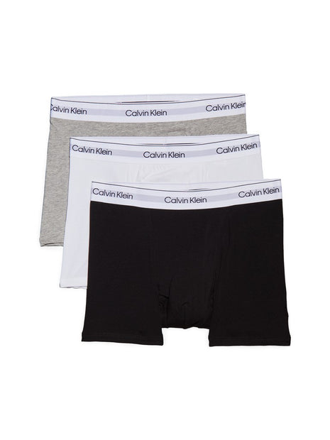 Calvin Klein boxer lot de 3 icon cotton stretch relaxed fit trunks noir hommes
