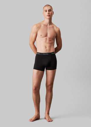 Calvin Klein boxer lot de 3 icon cotton stretch relaxed fit trunks noir hommes