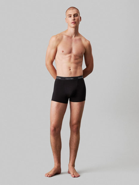 Calvin Klein boxer lot de 3 icon cotton stretch relaxed fit trunks noir hommes
