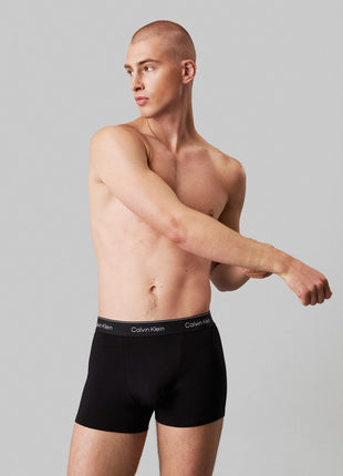 Calvin Klein boxer lot de 3 icon cotton stretch relaxed fit trunks noir hommes
