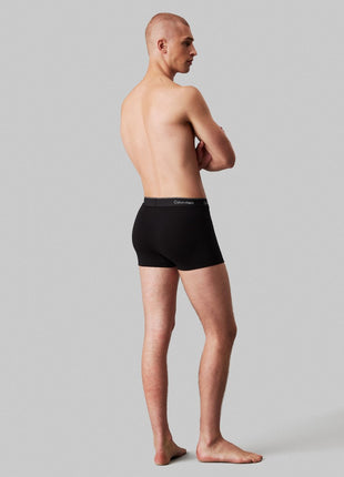 Calvin Klein boxer lot de 3 icon cotton stretch relaxed fit trunks noir hommes