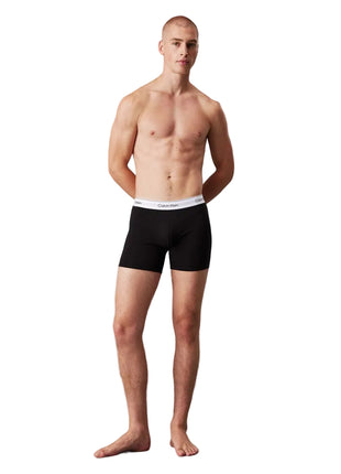 Calvin Klein boxer lot de 3 icon cotton stretch relaxed fit trunks noir hommes