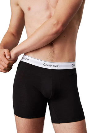 Calvin Klein boxer lot de 3 icon cotton stretch relaxed fit trunks noir hommes